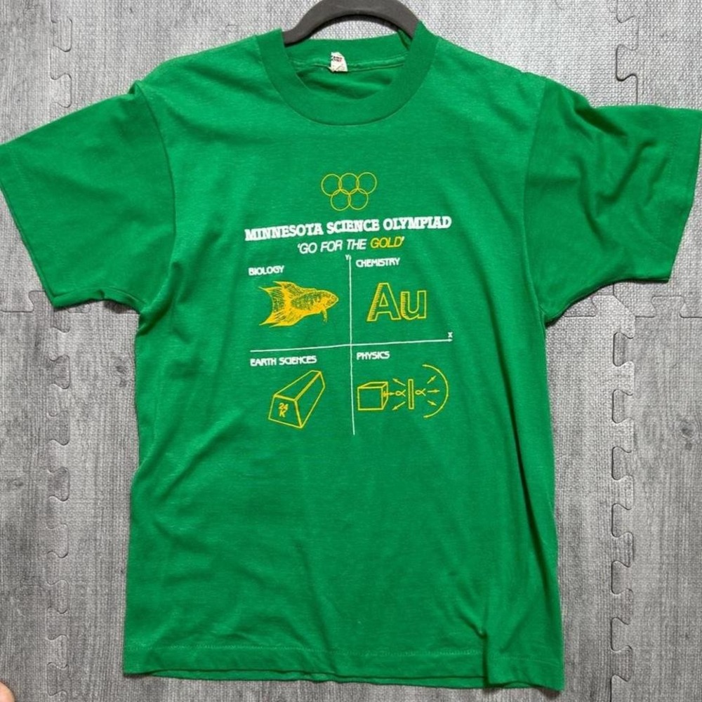 Vintage Screen Stars Single Stitch MN Science‎ Olympiad T Shirt Mens Small